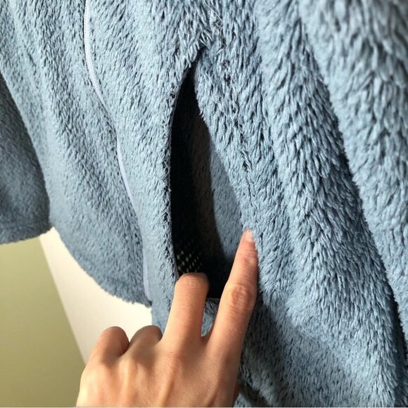 Patagonia Blue Fuzzy Full Zip  Snap Jacket Size Small - Picture 2 of 6